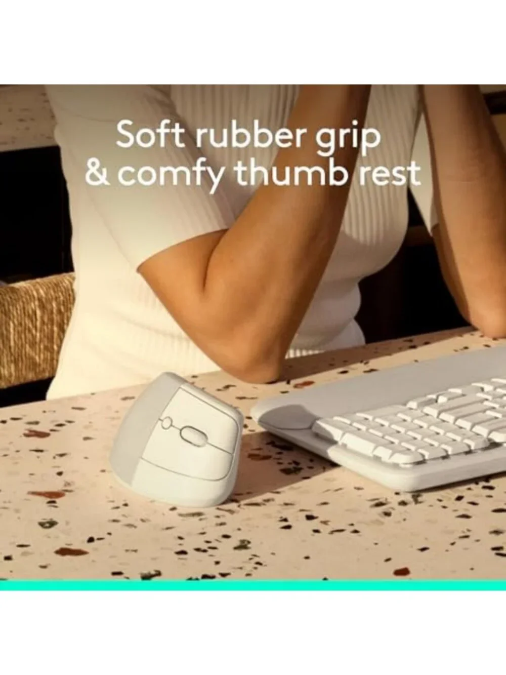Ergonomic Wireless Vertical Mouse - Comfortable Design for Reduced Wrist Strain
